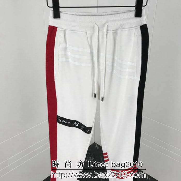 Y-3山本耀司 18秋冬新品系列 簡約三道杠 全棉針織休閒褲 ydi1261